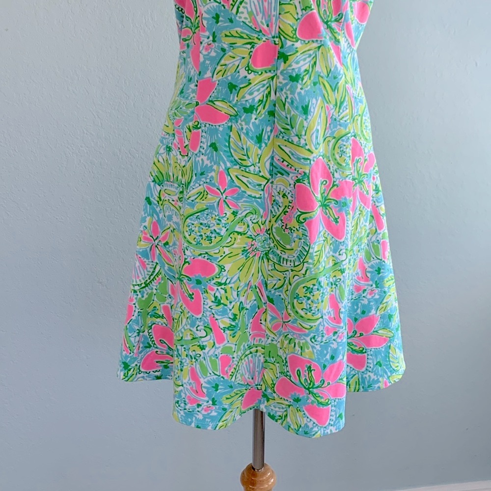 Lilly Pulitzer Vibrant Green and Pink Mini Dress - Picture 7 of 15